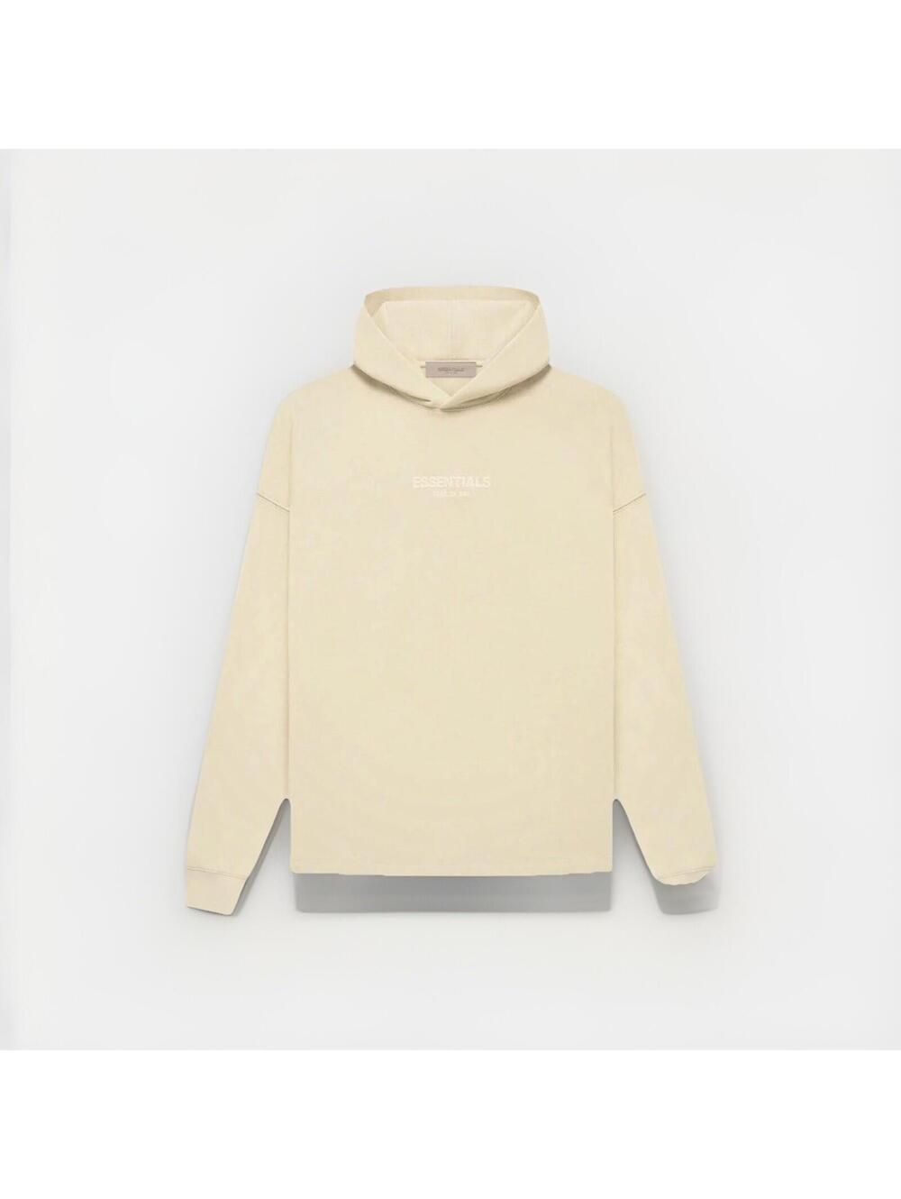 NEW Fear Of God Essentials Relaxed Hoodie, Size XS Eggshell